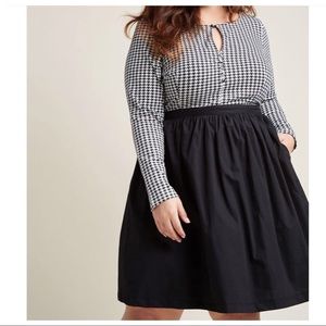 ModCloth Houndstooth Dress - Plus Size - Holiday